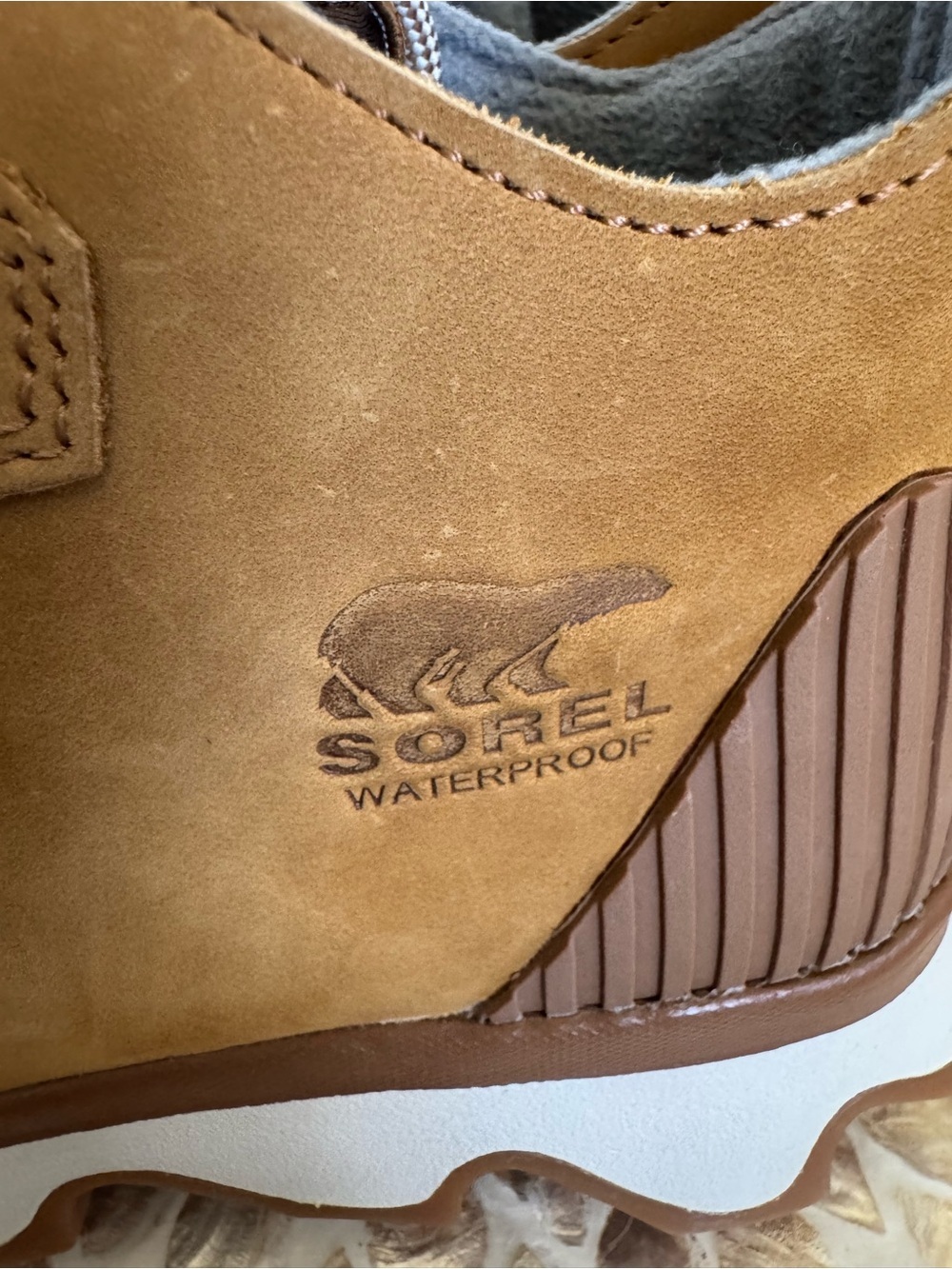 NWT Sorel Caribou Waterproof Camel Brown Sneakers size 8.5 - Picture 10 of 12